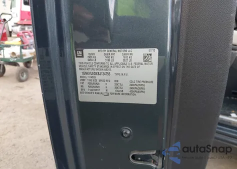 2011 Chevrolet Traverse Ltz из США, поврежденный, VIN 1GNKVLEDXBJ124756